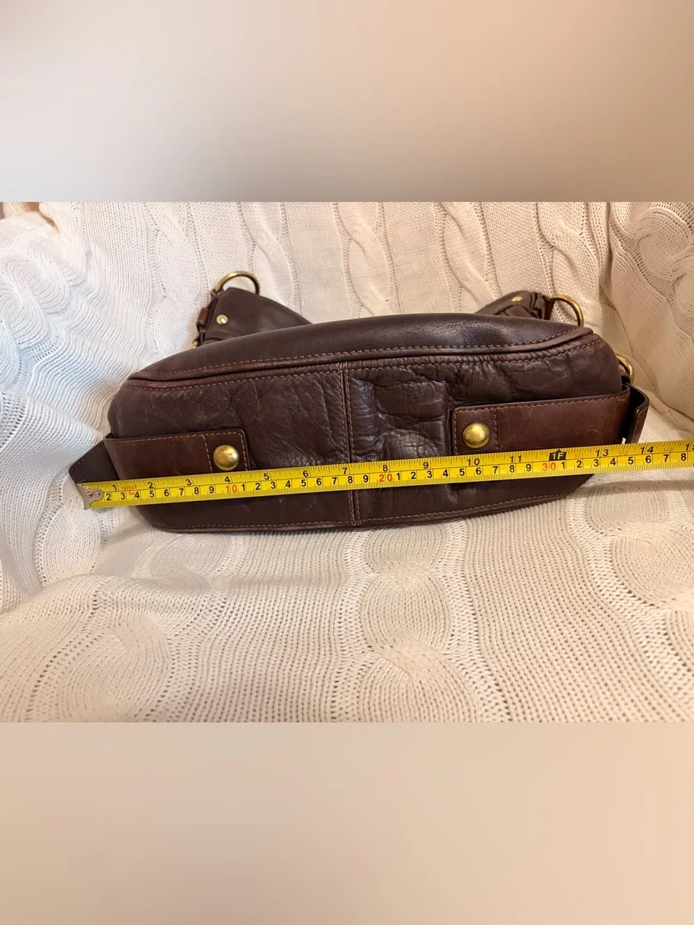 Coach Vintage Carly Dark Brown Leatherware Shoulder Bag  12669 - Picture 8 of 10